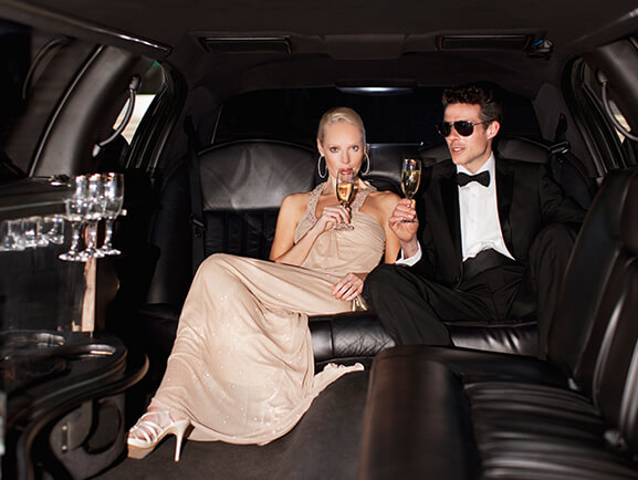 Young Women in Limo