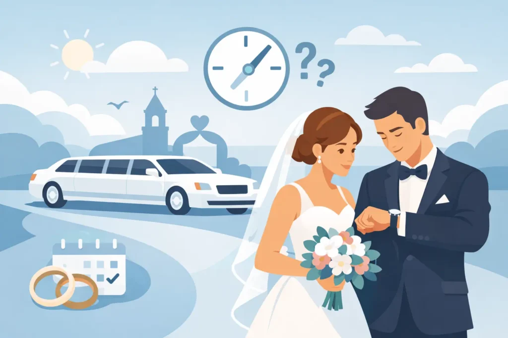 When Should Wedding Transportation Arrive?