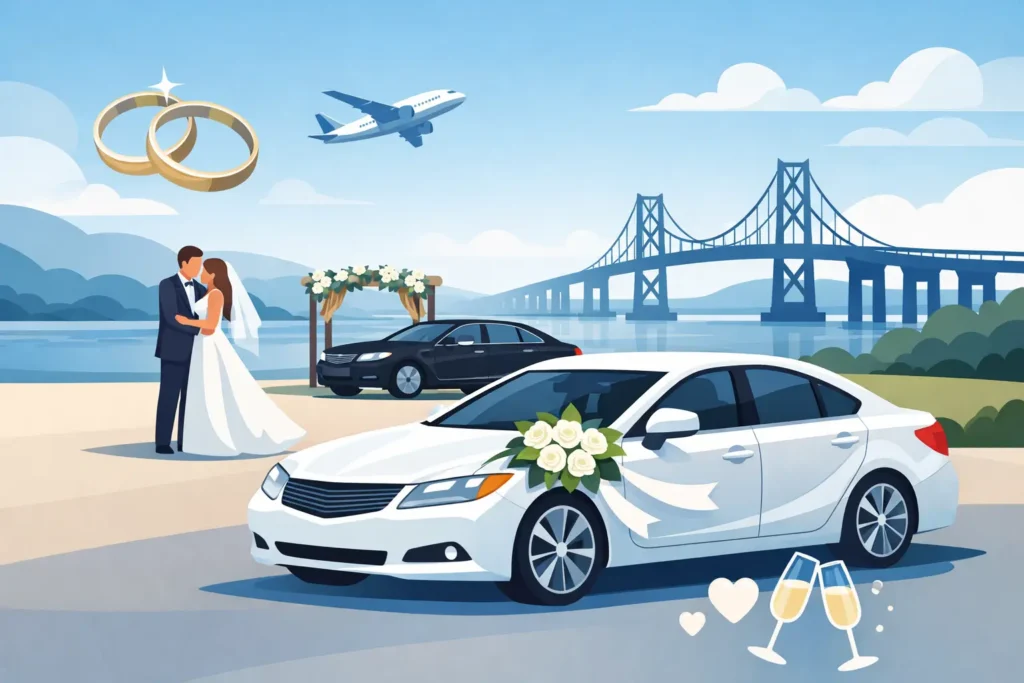 San Mateo Wedding Transportation That Arrives Right